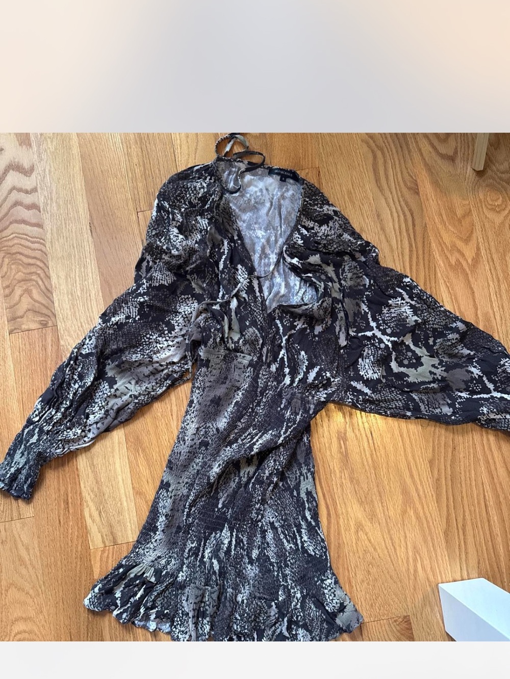 Black and gray dress